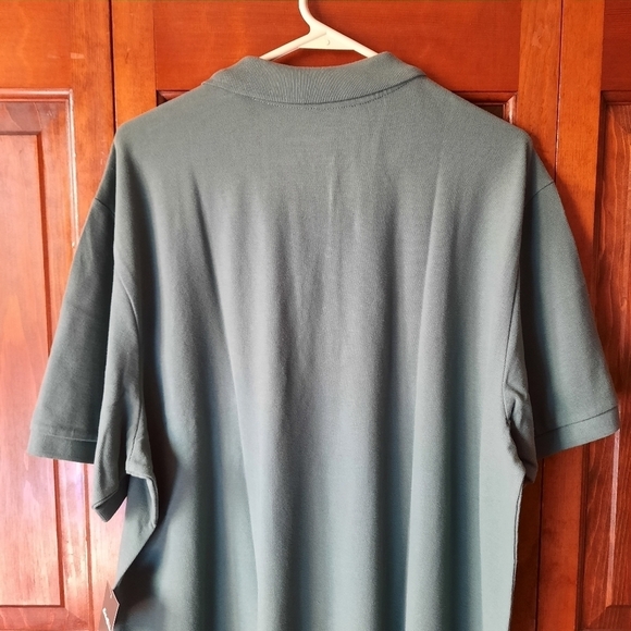 NWT Eddie Bauer 100% cotton sage green short sleeve polo shirt size XL Tall - Picture 8 of 13